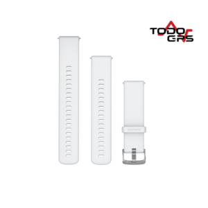 Correas de rápida liberación (22 mm) Silicon Blanco, hebilla plateada