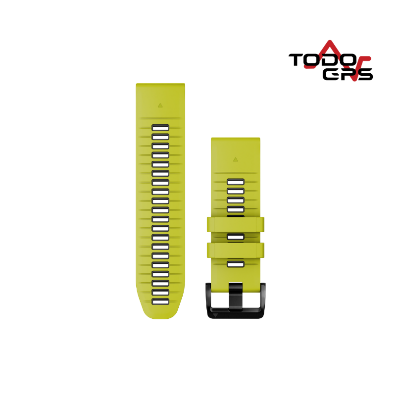 Correa de reloj QuickFit 26 color lima/Silicona gris