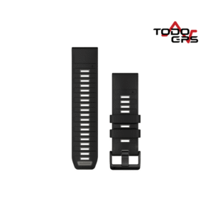 Correas de reloj QuickFit® 26 Silicona negra/gris