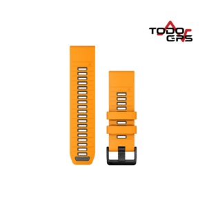 Correas de reloj QuickFit® 22 Silicona naranja brillante/grafito