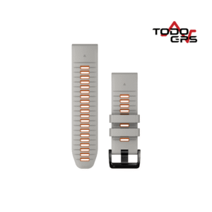 Correas de reloj QuickFit® 22 Silicona Naranja/Gris