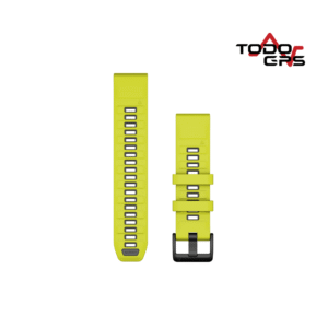 Correas de reloj QuickFit® 22 Silicona color amarillo/grafito