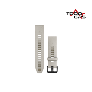 Correa de reloj QuickFit® 20 Silicona color gris niebla/arenisca oscura