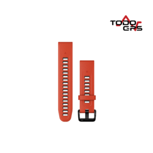 Correa de reloj QuickFit® 20 Silicona grafito/rojo