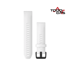 Correa de reloj QuickFit® 20 Silicona blanca, componente en negro