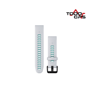 Correa de reloj QuickFit® 20 Silicona blanca/azul