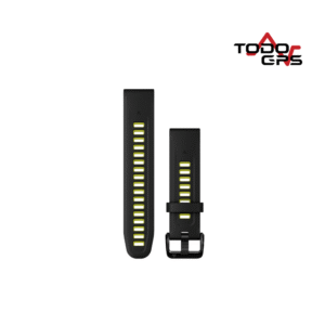 Correa de reloj QuickFit® 20 Silicona lima/negro