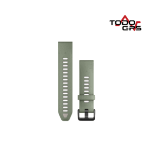 Correa de reloj QuickFit® 20 Silicona color gris y verde/niebla