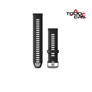 Correas de rápida liberación (22 mm) Silicon Negro/Gris, gris pizarra