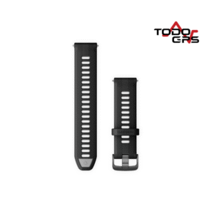 Correas de reloj Forerunner® (22 mm) color Negro/gris con hebilla gris