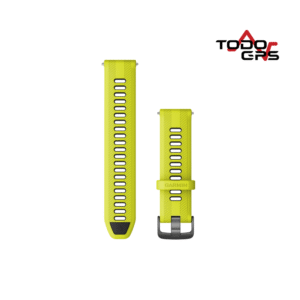 Correas de reloj Forerunner® (22 mm) color Amarillo/negro con hebilla gris