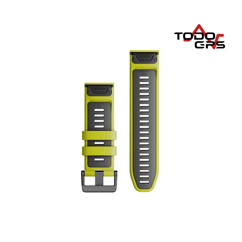 Correa de reloj QuickFit 26 color lima/Silicona gris - Image 2