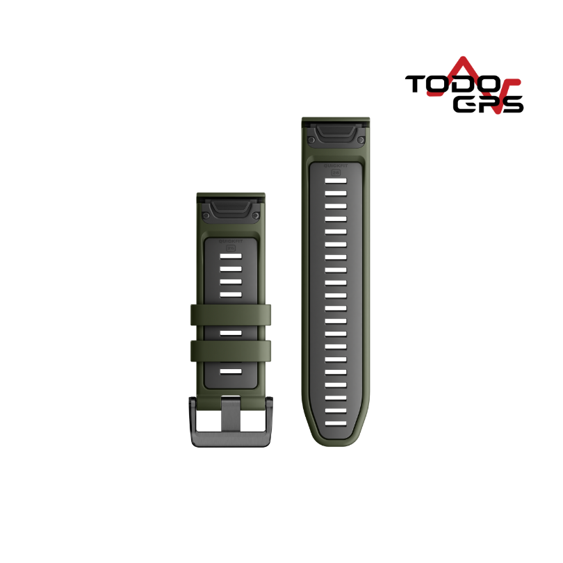 Correa de reloj QuickFit 26 de Silicona gris/verde - Image 2