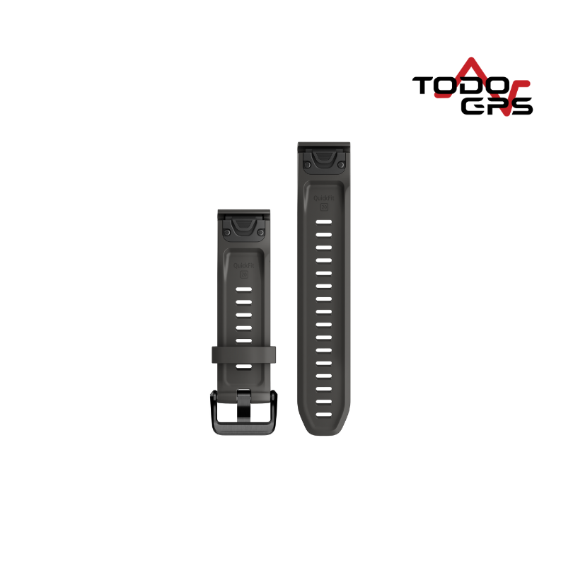 Correa de reloj QuickFit® 20 Silicona gris oscuro - Image 2