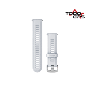 Correas de reloj Forerunner® (22 mm) color Blanco piedra con hebilla plateada
