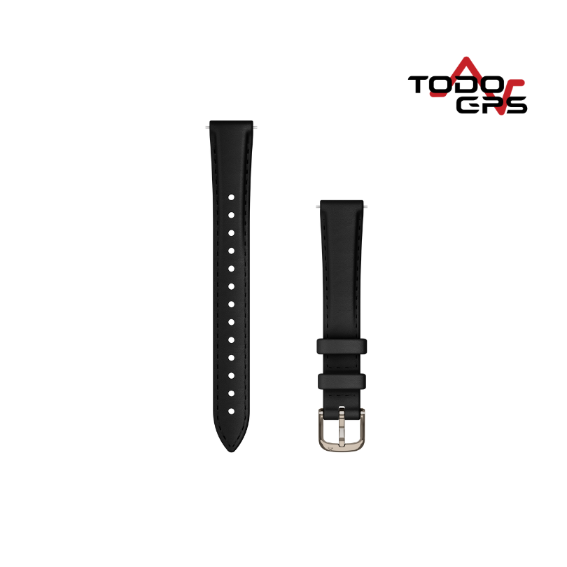 Correas para Lily® 2 (14 mm) Cuero negro, hebilla en oro crema