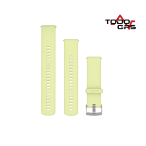 Correas de liberación rápida (22 mm) Silicona color amarillo, hebilla plateada