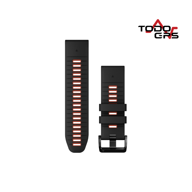 Correas de reloj QuickFit® 22 Silicona color rojo/negro