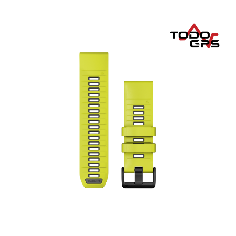 Correas de reloj QuickFit® 26 Silicona amarilla/grafito Amp