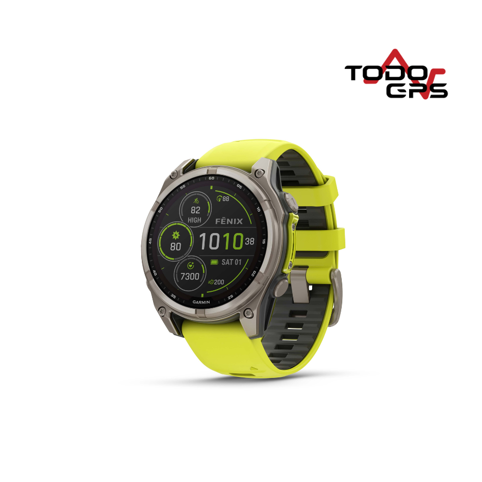 Fenix 8 – 47 mm, reloj color amarillo, Solar, Záfiro