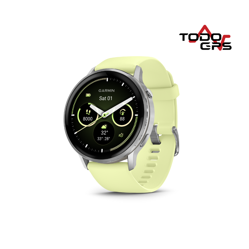 Smartwatch Garmin Venu 4 - 45 mm plata/amarillo