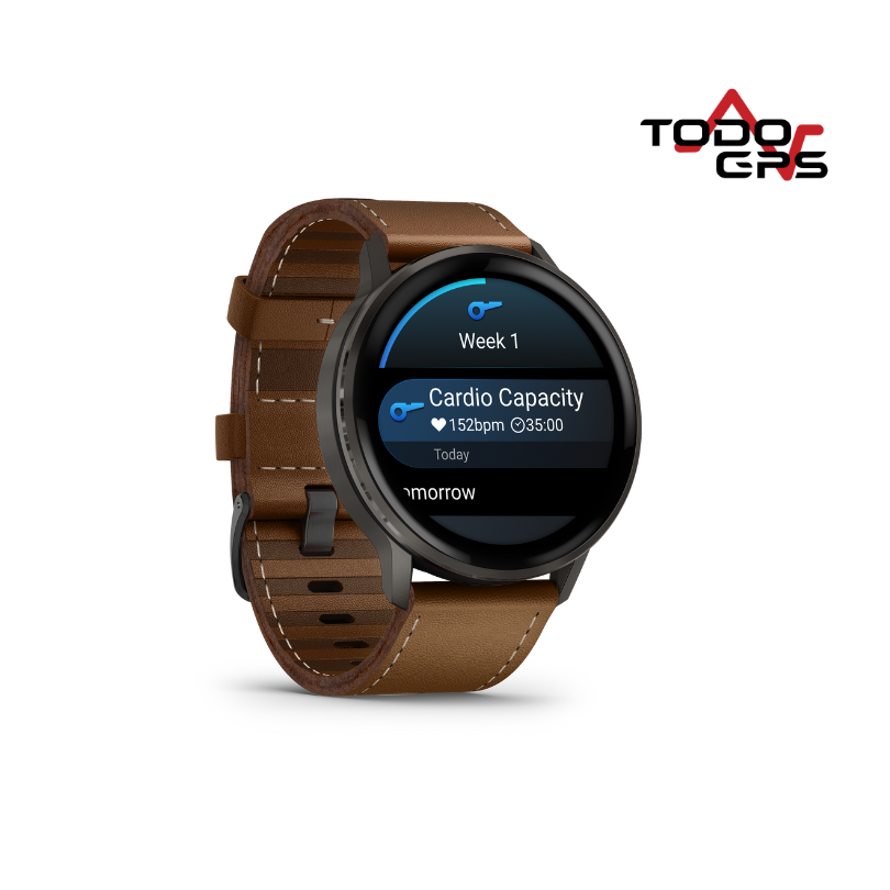 Smartwatch Garmin Venu 4 - 45 mm correas cuero y negra - Image 4