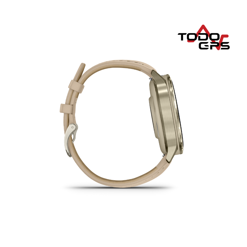 Smartwatch Garmin Venu 4 - 41 mm Dorado, correa de cuero - Image 2
