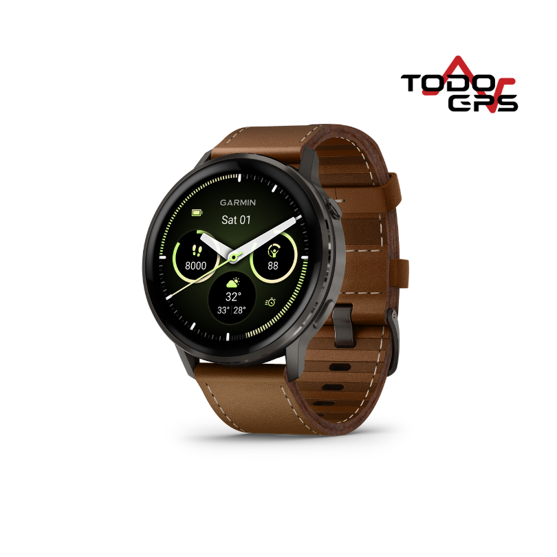 Smartwatch Garmin Venu 4 - 45 mm correas cuero y negra