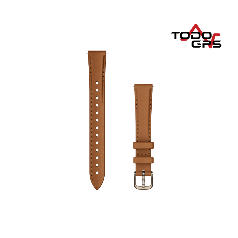 Correas para Lily® 2 (14 mm) Cuero marrón, hebilla en oro crema