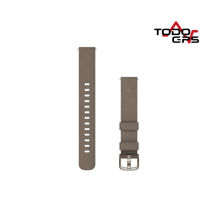 Correas para Lily® 2 (14 mm) Nylon color café, hebilla en oro crema