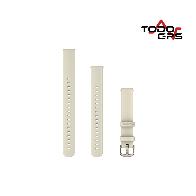 Correas para Lily® 2 (14 mm) Silicona color coco, hebilla en oro crema