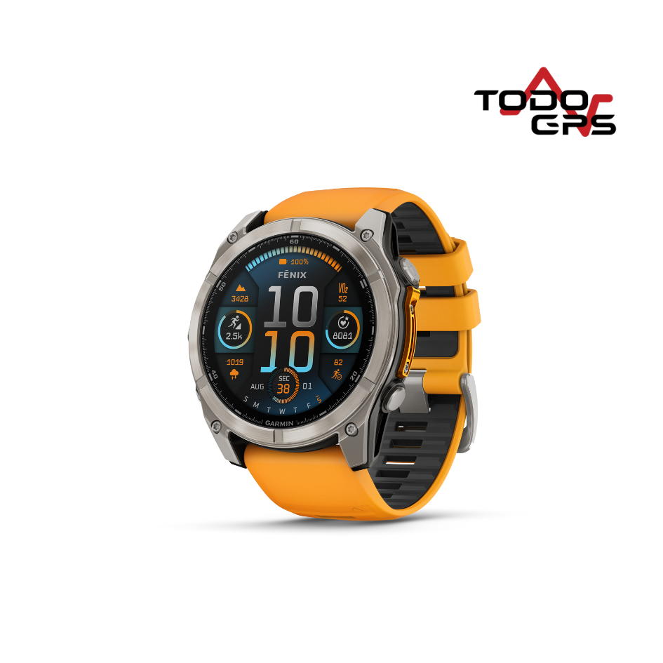Fenix 8 – 51 mm, reloj color Naranja, Solar, Záfiro