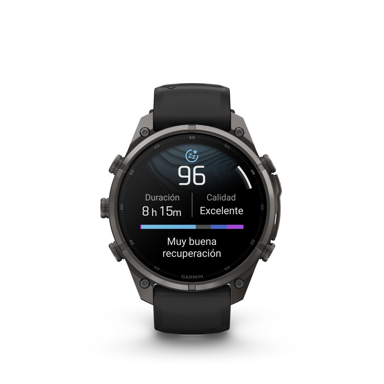 fénix 9 Pro – 47mm Titanio gris carbón con correa de silicona negro/gris - Imagen 6