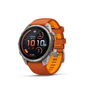 fénix 9 Pro – inReach, 47mm Titanio con correa de silicona naranja