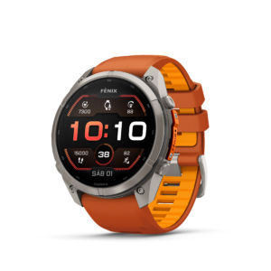 fénix 9 Pro – 51mm Titanio con correa de silicona naranja