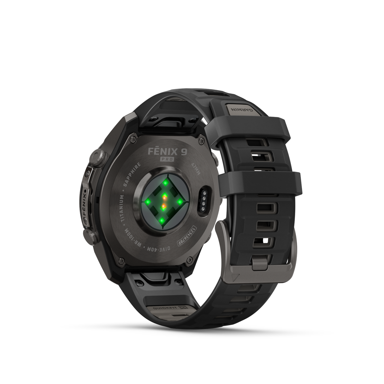 fénix 9 Pro – 47mm Titanio gris carbón con correa de silicona negro/gris - Imagen 3