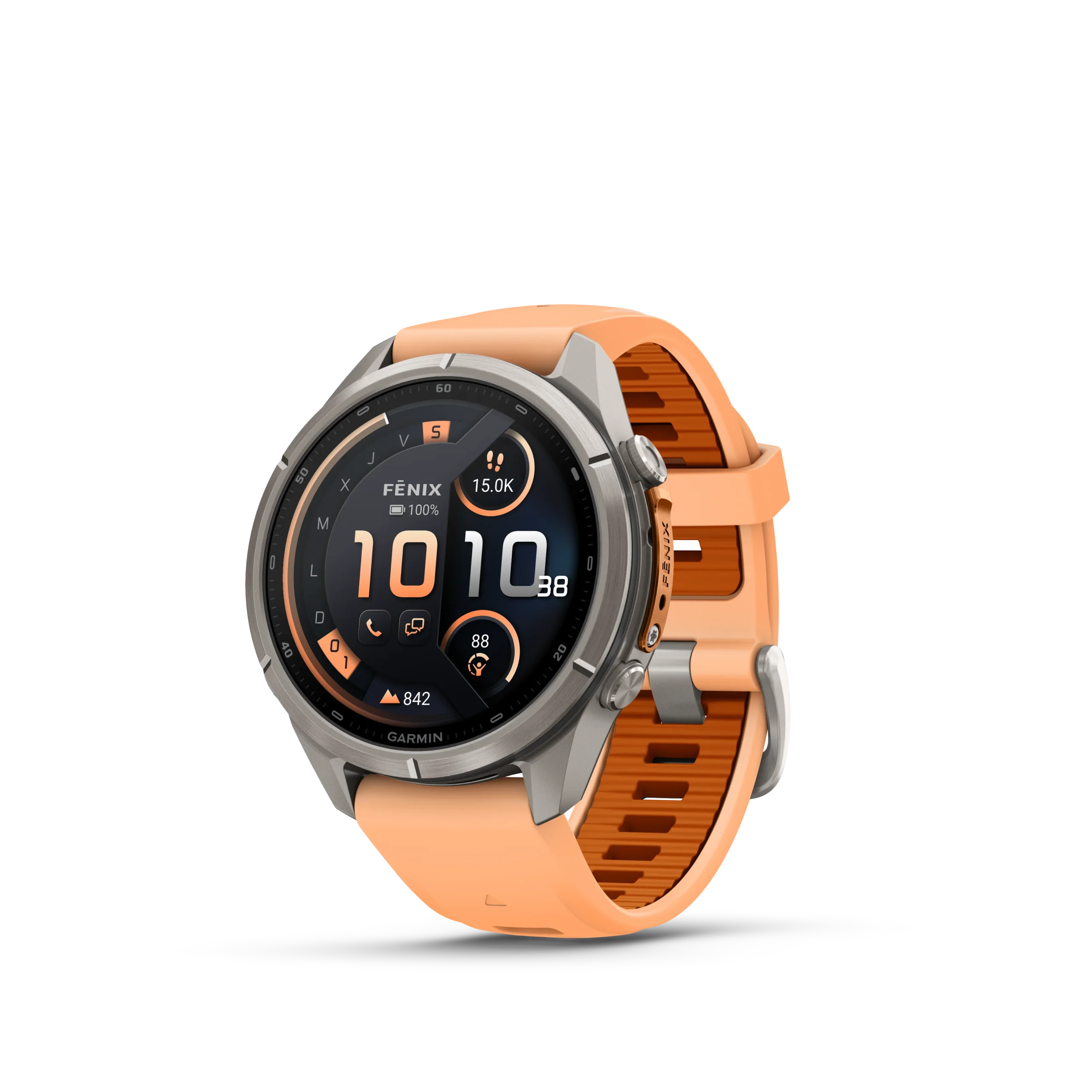 fēnix 9 Pro – inReach, 43mm Titanio con correa rosa pastel